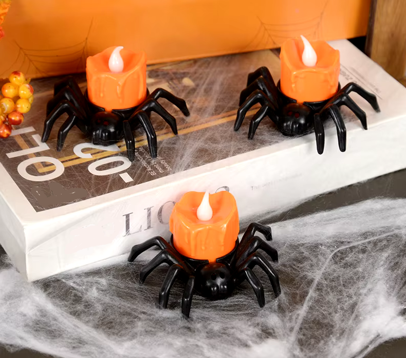 Schauriges LED-Spinnen-Set (5 Stück): Gruselige Beleuchtung für größten Halloween-Spaß!