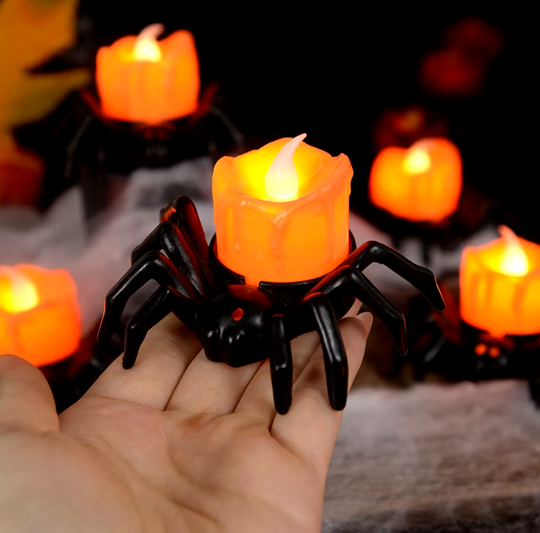 Schauriges LED-Spinnen-Set (5 Stück): Gruselige Beleuchtung für größten Halloween-Spaß!