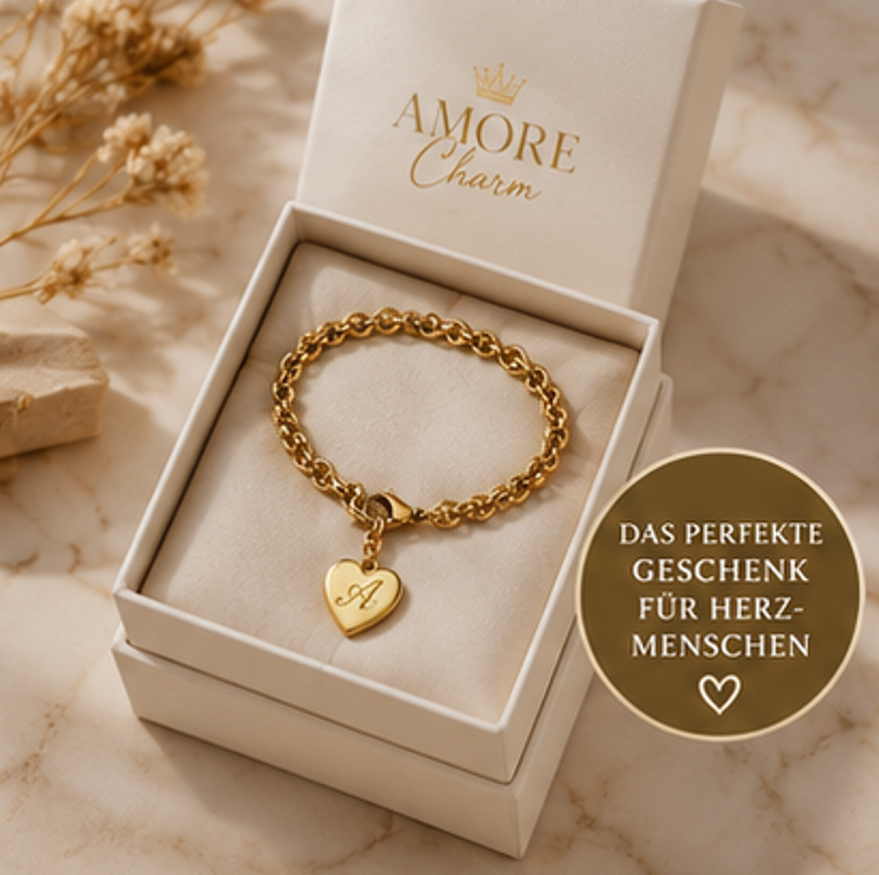 AMORE Charm - Dein Buchstabe. Dein Herzstück.