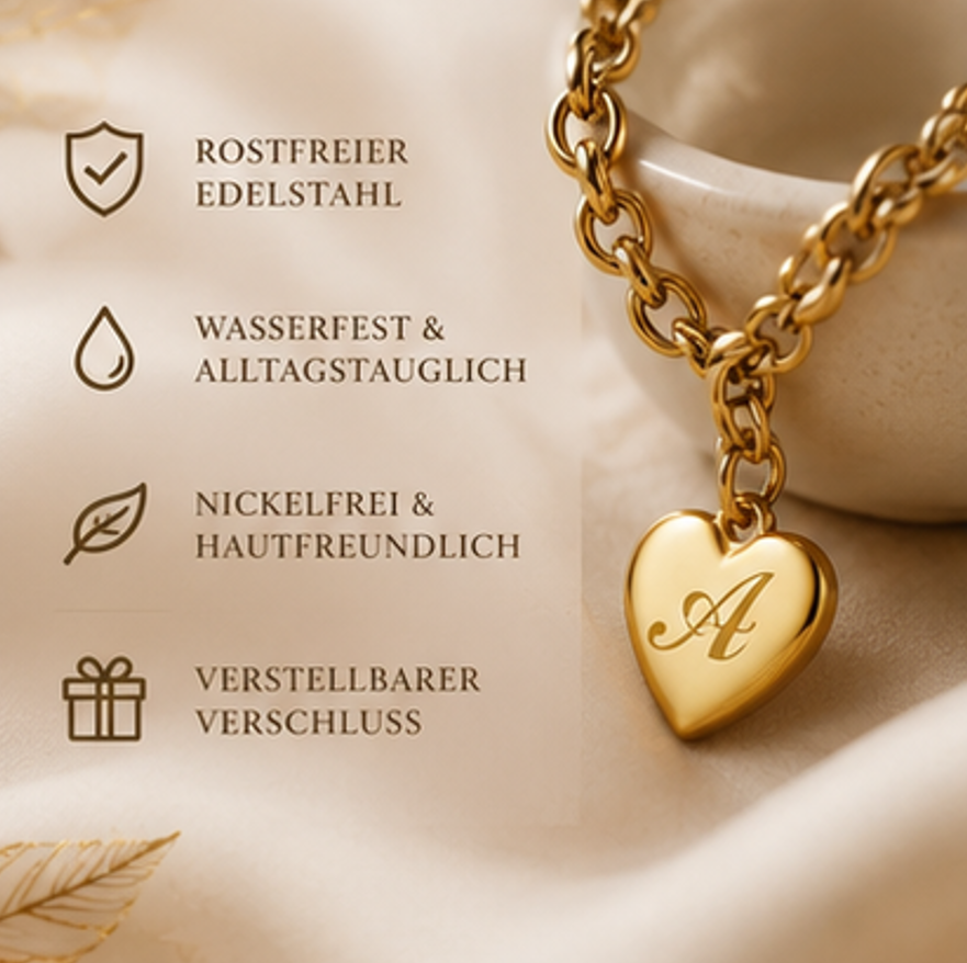 AMORE Charm - Dein Buchstabe. Dein Herzstück.