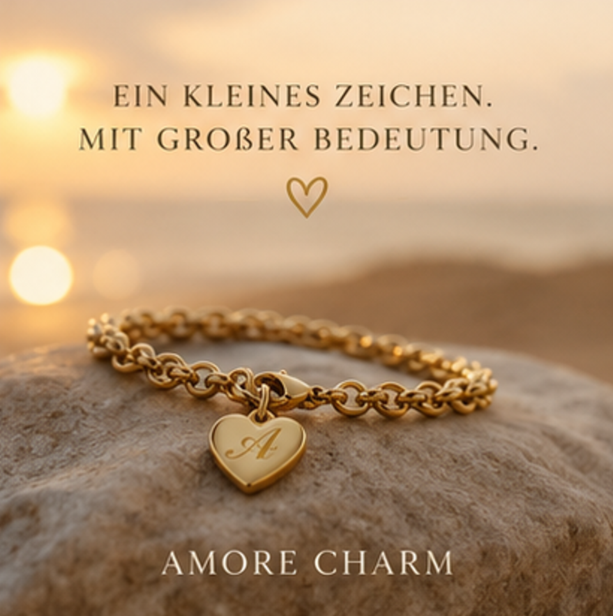 AMORE Charm - Dein Buchstabe. Dein Herzstück.
