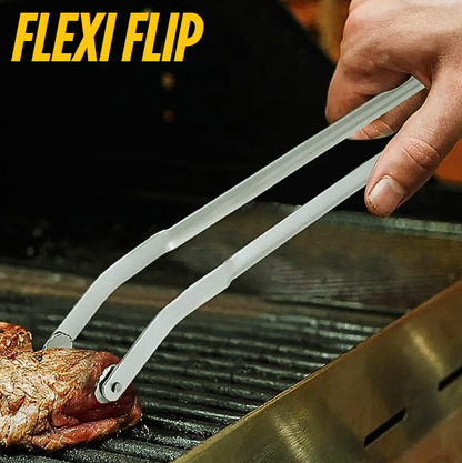 Drehen. Grillen. Genießen. – Flexi Flip – Die Zange, die mitdenkt