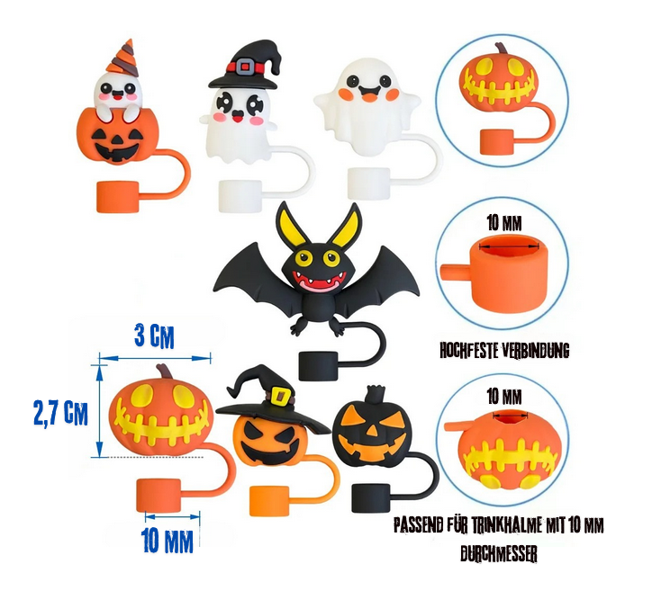 Ideales Accessoire für Stanley-Cups und Thermo Treks: Haunt ‘n’ Straw – Halloween Cup Toppers
