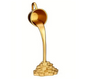 Achtung, heiß! "Verschütteter Kaffee"-Skulptur im „Gold-Style“