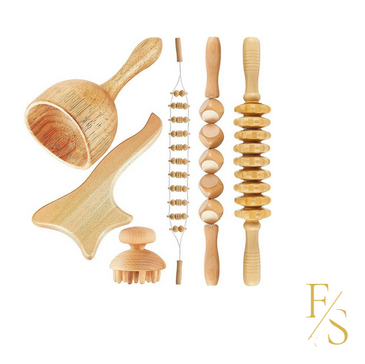Verspannungen und Stress ade: Faszien-Massage-Set aus natürlichem Hartholz