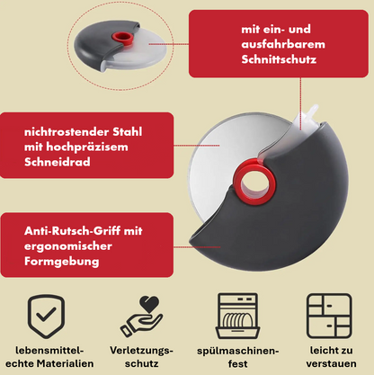 JETZT NEU – Schneide wie ein Profi: Der Pizza-Roller für müheloses Schneiden!