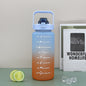 „Volle Kontrolle“: Die motivierende Jumbo-Wasserflasche für Wenigtrinker (2000 ml)!