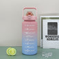„Volle Kontrolle“: Die motivierende Jumbo-Wasserflasche für Wenigtrinker (2000 ml)!