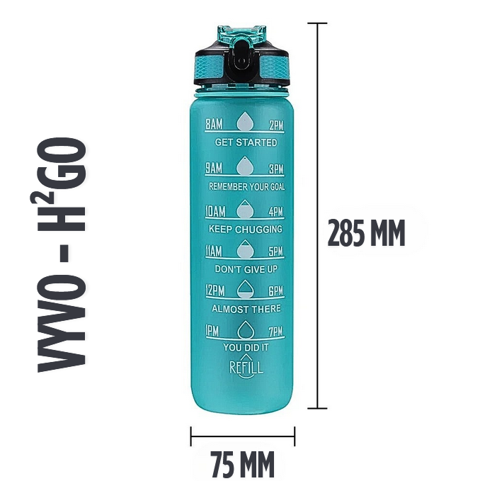 Volle Kontrolle:  VYVO - H²Go - Die motivierende Wasserflasche für Wenigtrinker (1000 ml)!