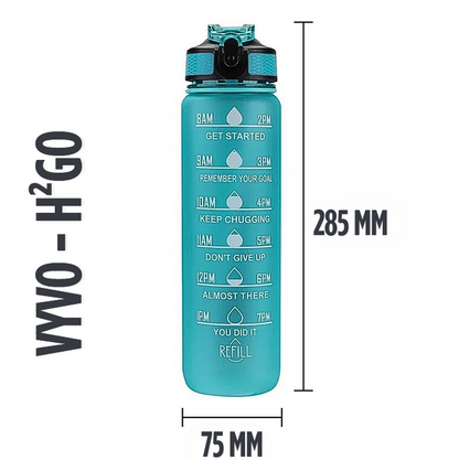 Volle Kontrolle:  VYVO - H²Go - Die motivierende Wasserflasche für Wenigtrinker (1000 ml)!
