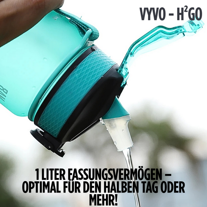 Volle Kontrolle:  VYVO - H²Go - Die motivierende Wasserflasche für Wenigtrinker (1000 ml)!