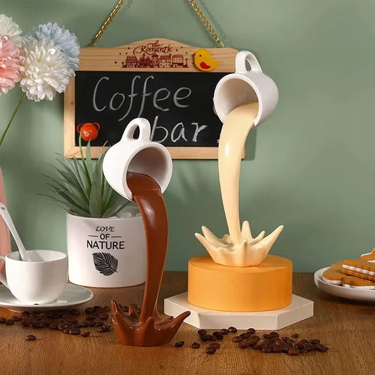 Achtung, heiß! "Verschütteter Kaffee"-Skulptur