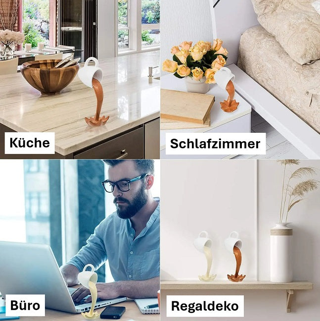Achtung, heiß! "Verschütteter Kaffee"-Skulptur
