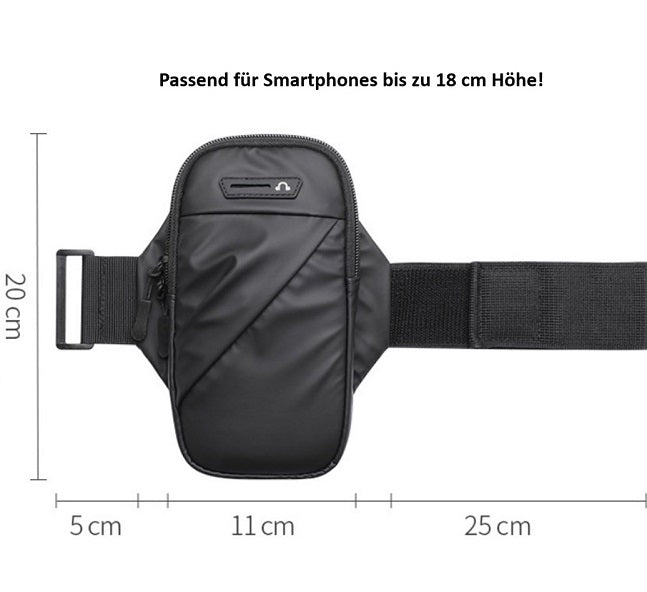 Nie wieder ohne: Ultraleichte Sport-Armband-Tasche für Smartphone und Co.!